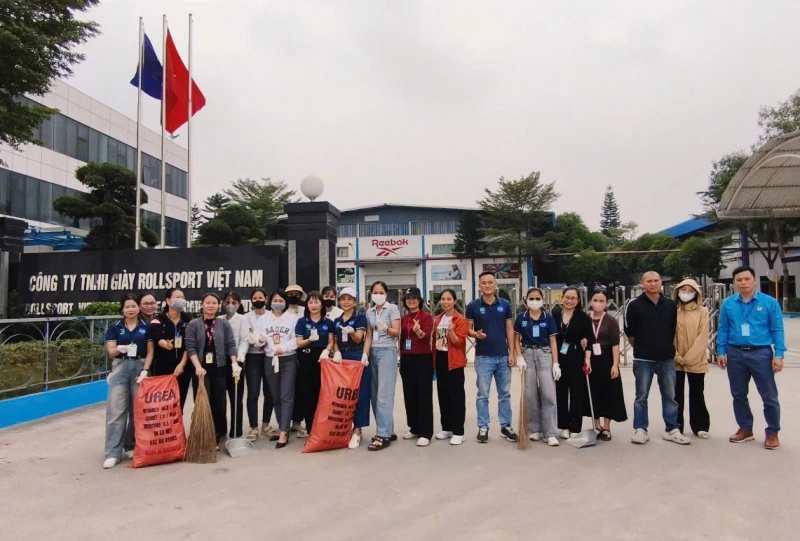 Công ty TNHH Giầy Rollsport Việt Nam phát động tổng vệ sinh môi trường năm 2025