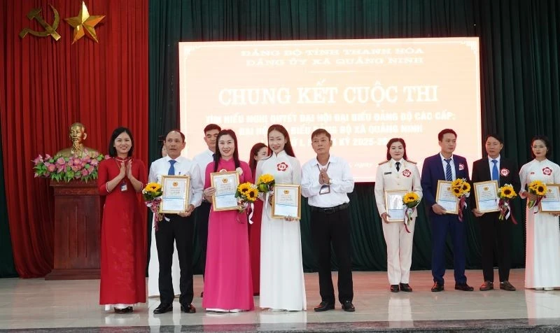 Chung kết cuộc thi tìm hiểu Nghị quyết Đại hội Đảng các cấp tại xã Quảng Ninh