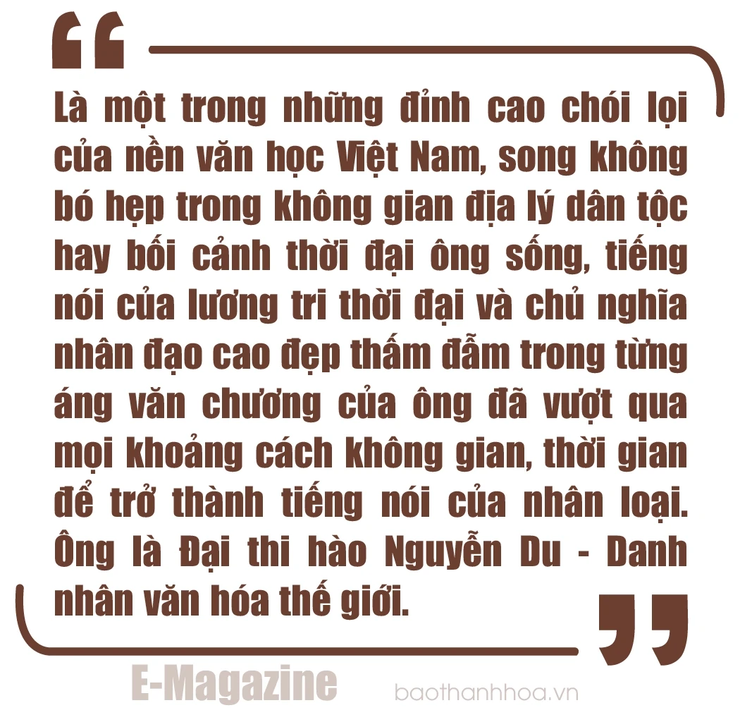 [E-Magazine] Kỷ niệm 260 năm Ngày sinh Đại thi hào Nguyễn Du (1765-2025): Đại thi hào dân tộc - Danh nhân văn hóa thế giới