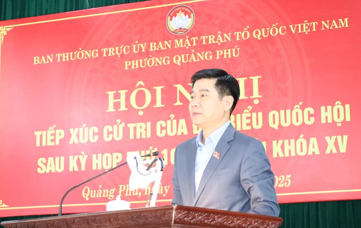 Cử tri phường Quảng Phú kiến nghị nhiều vấn đề liên quan đến đời sống dân sinh