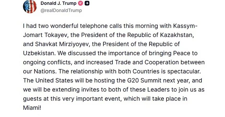 Tổng thống Mỹ thúc đẩy ảnh hưởng tại Trung Á qua Hội nghị G20 ở Miami