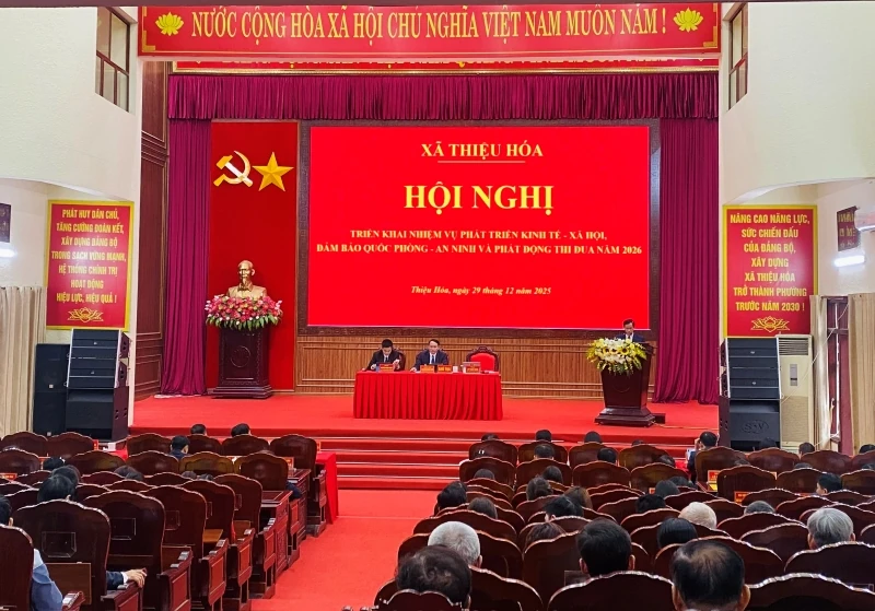 Xã Thiệu Hóa đề ra 6 nhóm giải pháp triển khai nhiệm vụ năm 2026