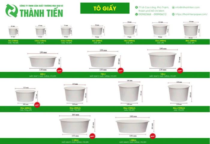 Công ty in ly tô giấy, hộp giấy, túi giấy giá rẻ Thành Tiến Paper TPHCM