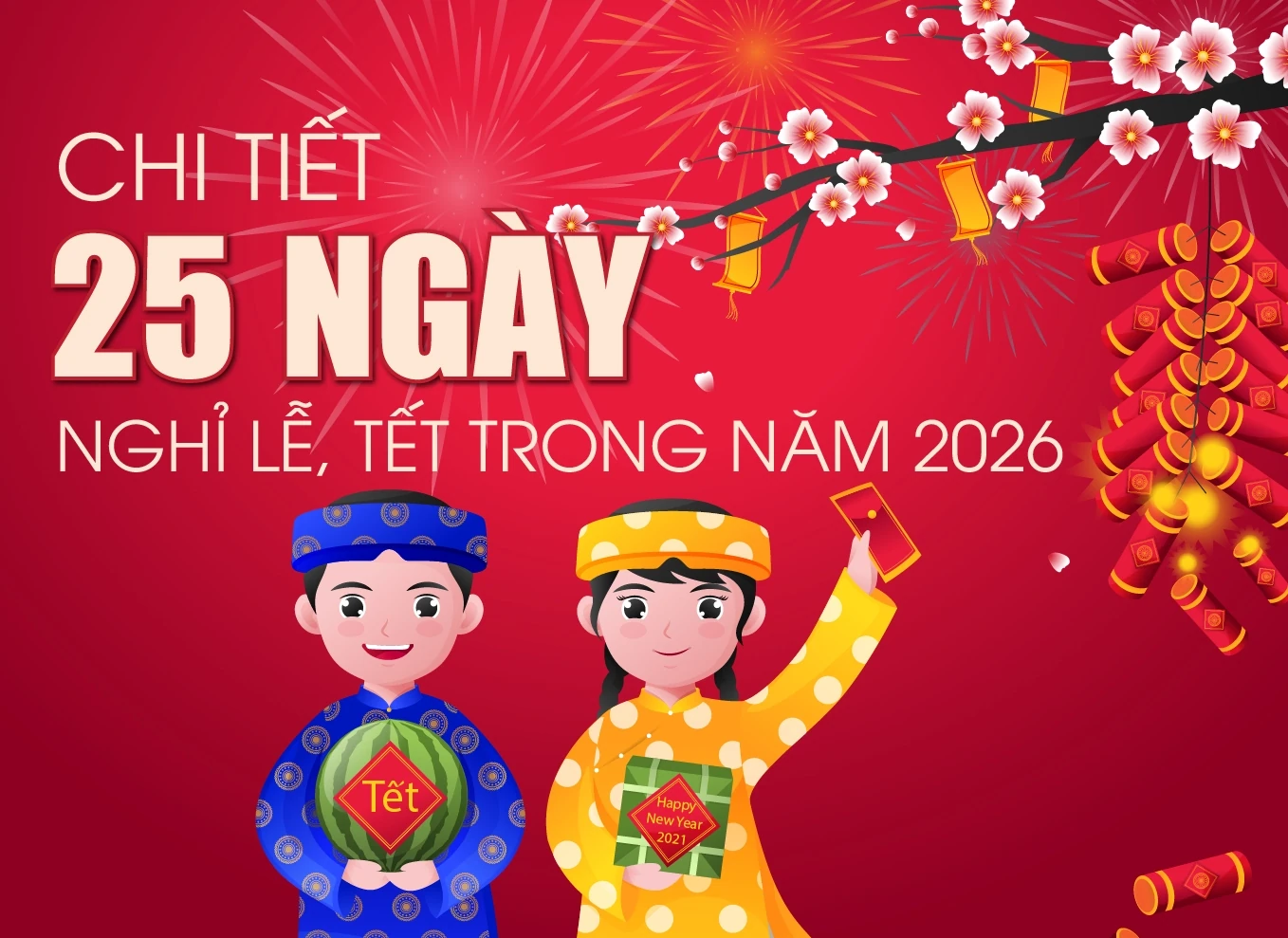 Chi tiết 25 ngày nghỉ lễ, Tết trong năm 2026