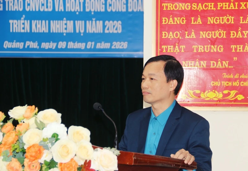 Công đoàn phường Quảng Phú quan tâm, chăm lo đời sống đoàn viên, người lao động