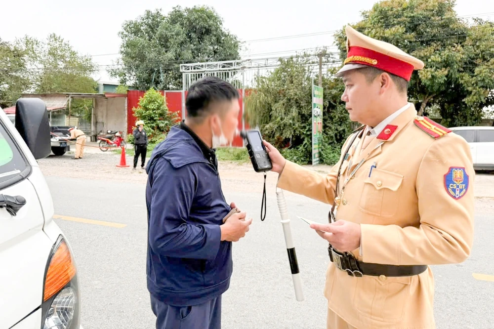 Xử lý 335 trường hợp vi phạm nồng độ cồn trong dịp nghỉ Tết Dương lịch 2026