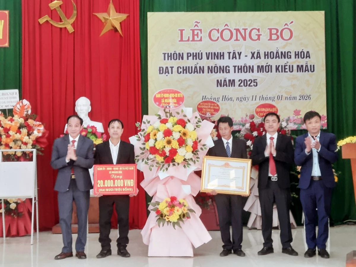 Thêm một thôn của xã Hoằng Hóa đạt danh hiệu nông thôn mới kiểu mẫu