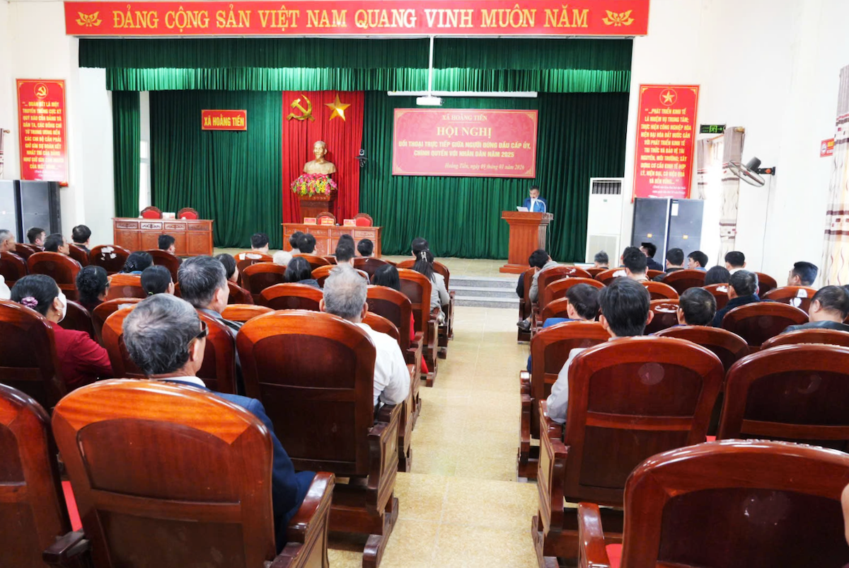 Xã Hoằng Tiến: Đối thoại giữa người đứng đầu cấp ủy, chính quyền với Nhân dân