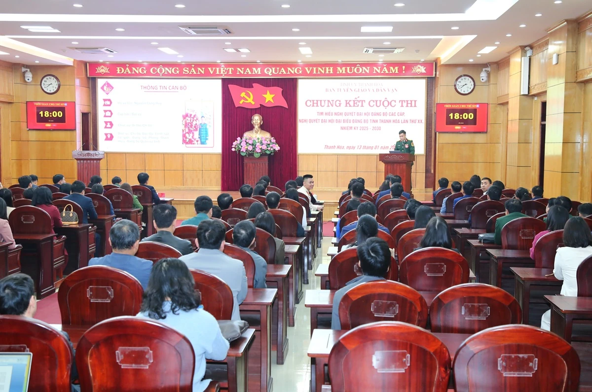 Chung kết cuộc thi cấp tỉnh về tìm hiểu Nghị quyết Đại hội Đảng bộ các cấp