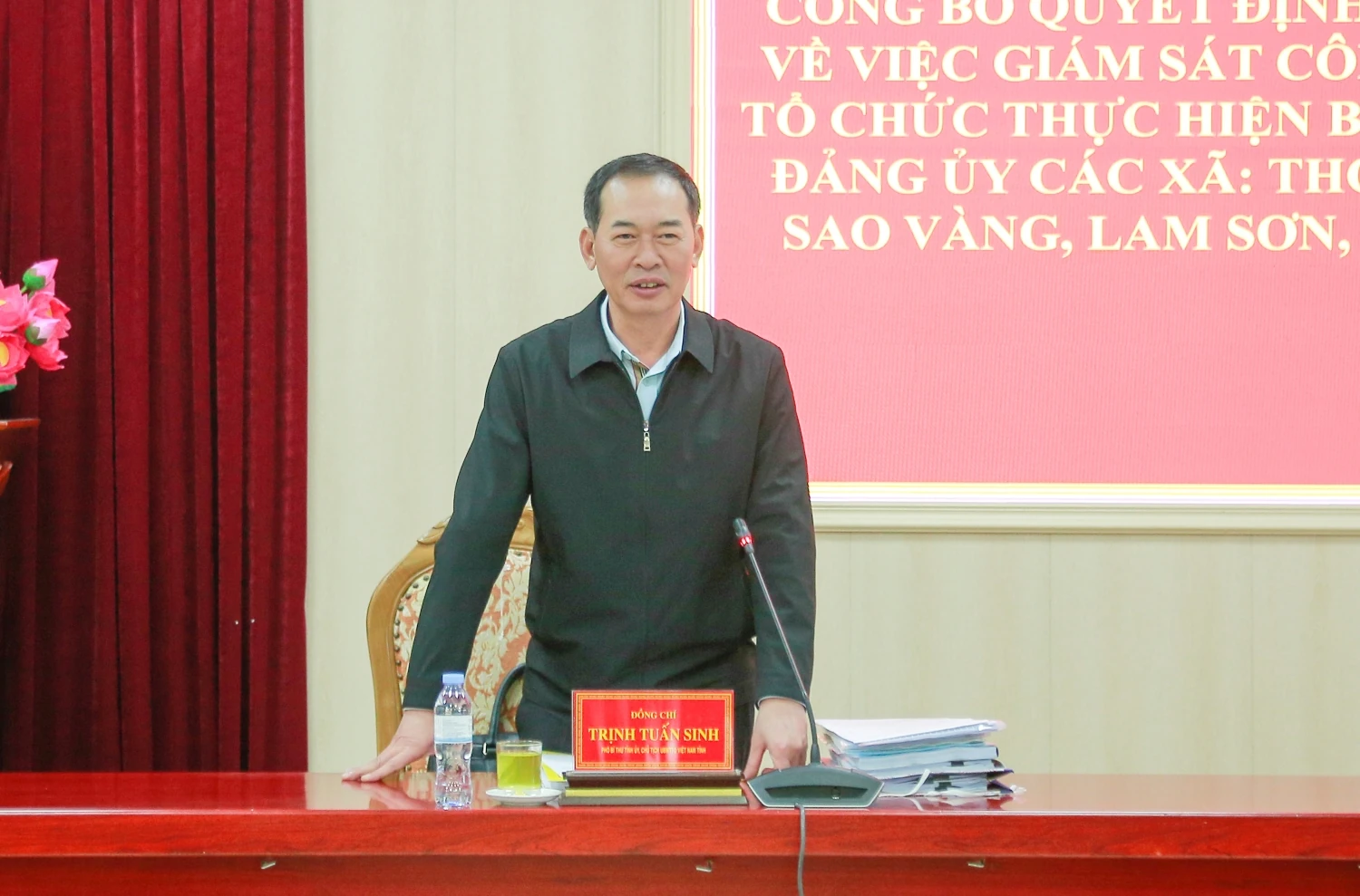 Phó Bí thư Tỉnh ủy, Chủ tịch Ủy ban MTTQ tỉnh Trịnh Tuấn Sinh giám sát công tác chuẩn bị bầu cử ĐBQH và đại biểu HĐND