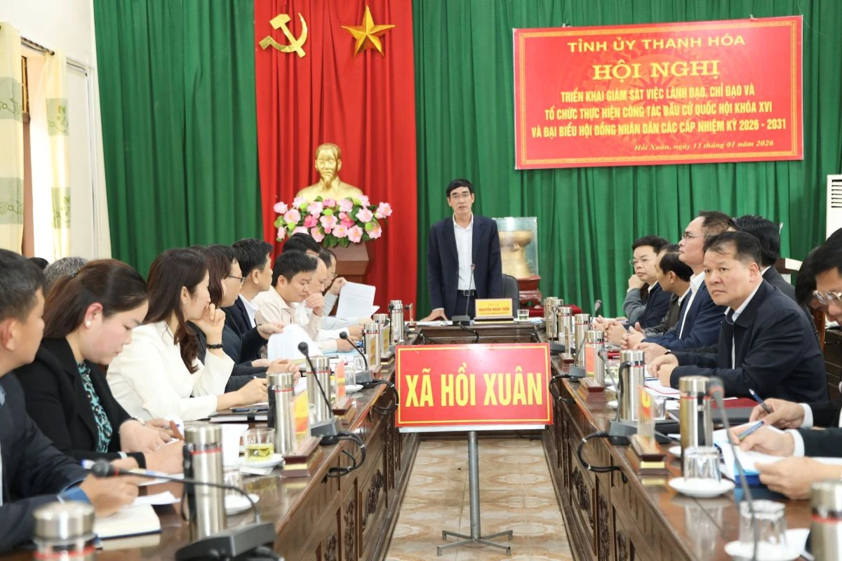 Trưởng Ban Nội chính Tỉnh ủy Nguyễn Ngọc Tiến giám sát công tác bầu cử ĐBQH và HĐND các cấp