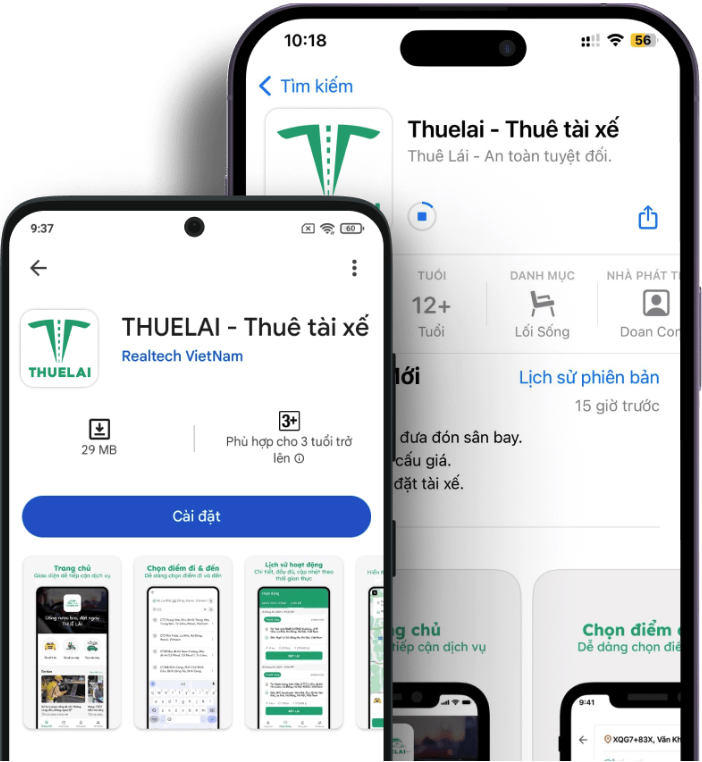 App thuê lái xe hộ giá rẻ chuyên nghiệp số 1 hiện nay