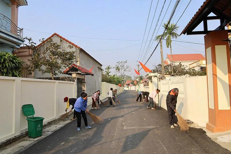 Hoằng Châu xây dựng môi trường sáng, xanh, sạch, đẹp