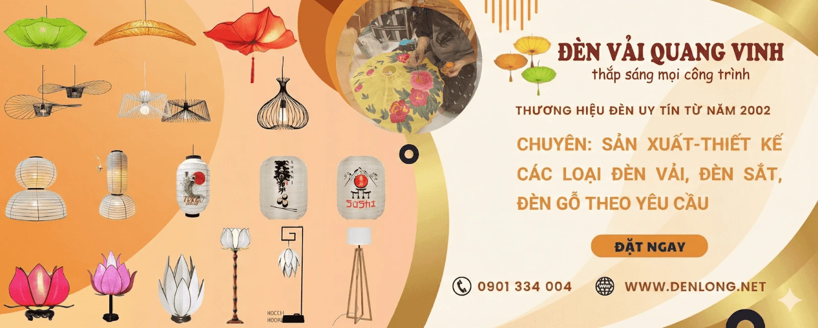 Xưởng lồng đèn vải trang trí giá sỉ - Sản xuất thiết kế theo yêu cầu