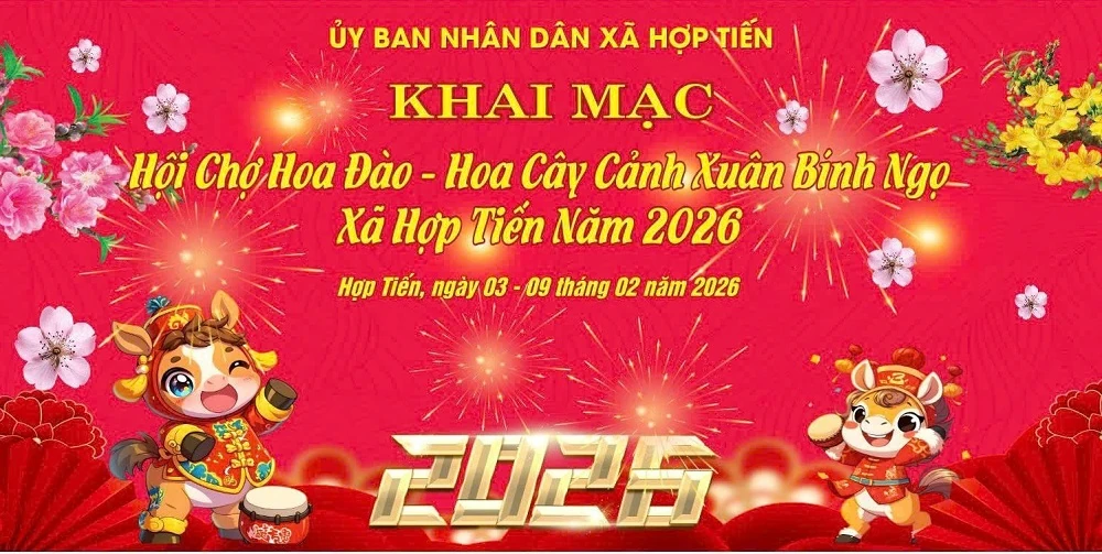 Sẵn sàng cho hội chợ Hoa đào - Hoa cây cảnh xuân Bính Ngọ xã Hợp Tiến