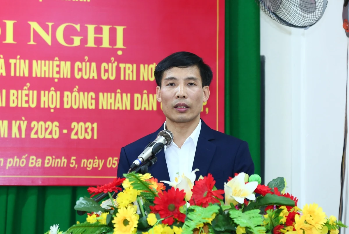 Cử tri Tổ dân phố Ba Đình 5 thống nhất giới thiệu 4 người ứng cử đại biểu HĐND các cấp nhiệm kỳ 2026-2031