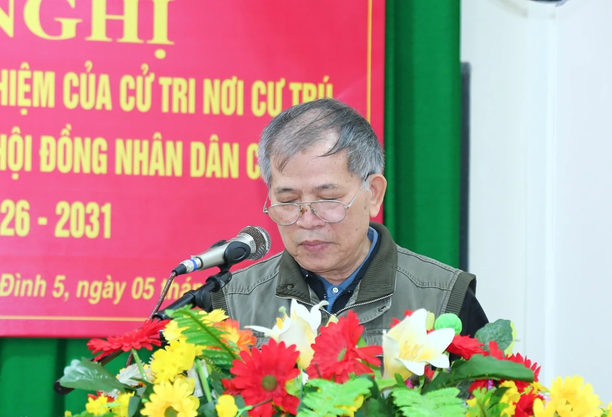 Cử tri Tổ dân phố Ba Đình 5 thống nhất giới thiệu 4 người ứng cử đại biểu HĐND các cấp nhiệm kỳ 2026-2031