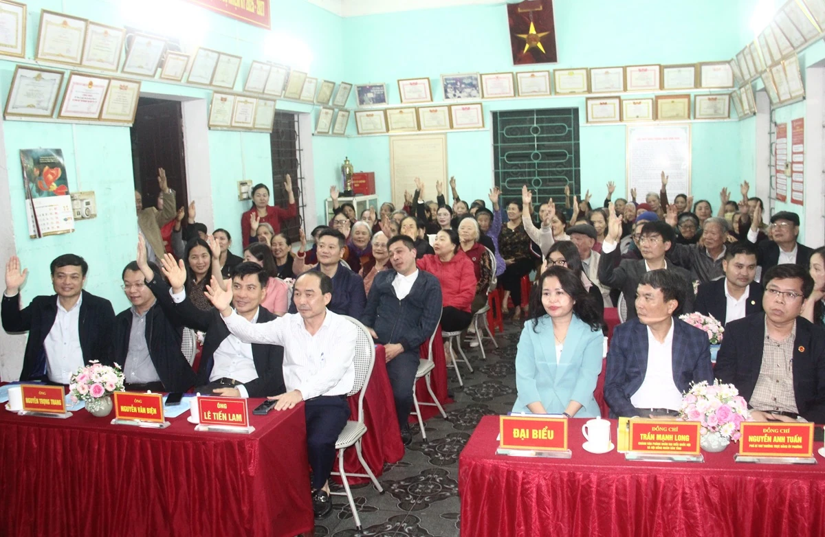 Cử tri phố Đồng Lễ thống nhất giới thiệu 10 người ứng cử đại biểu HĐND các cấp, nhiệm kỳ 2026-2031