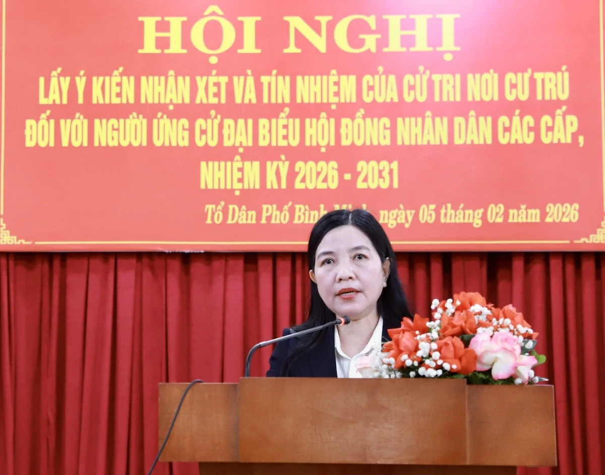 Cử tri Tổ dân phố Bình Minh thống nhất giới thiệu 22 người ứng cử đại biểu HĐND nhiệm kỳ 2026-2031