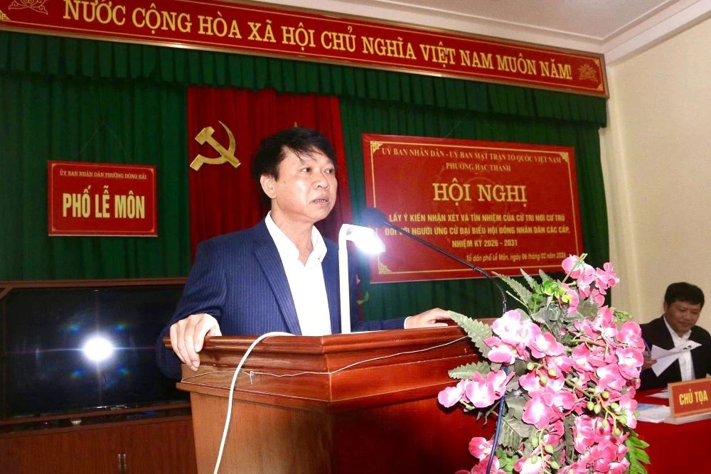 100% cử tri tổ dân phố Lễ Môn thống nhất giới thiệu 5 người ứng cử đại biểu HĐND các cấp