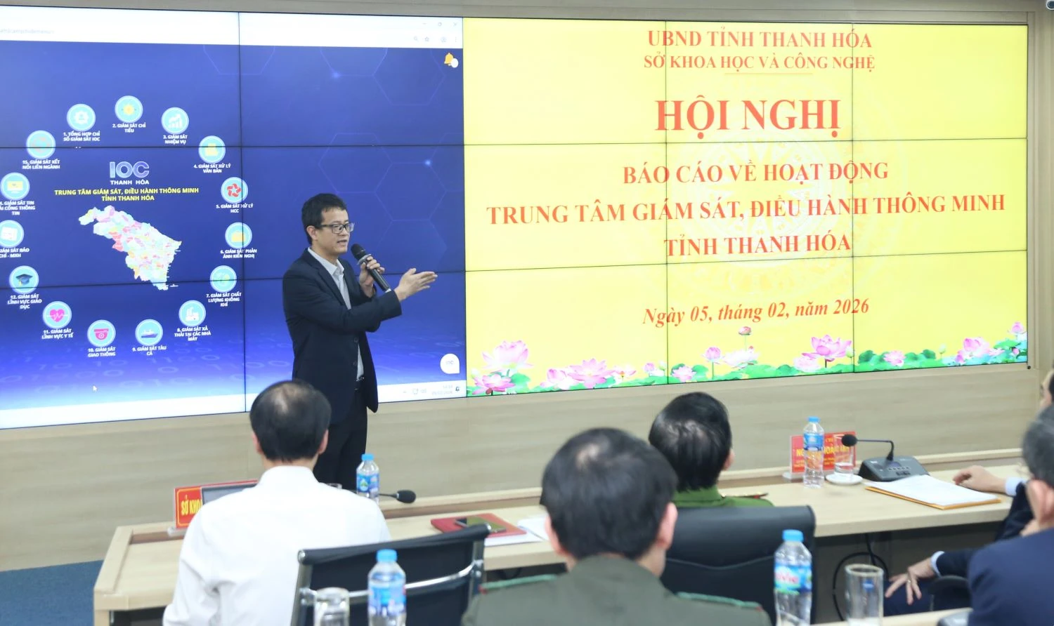 Hoàn thiện các phần việc để vận hành chính thức Trung tâm IOC Thanh Hóa vào tháng 3/2026