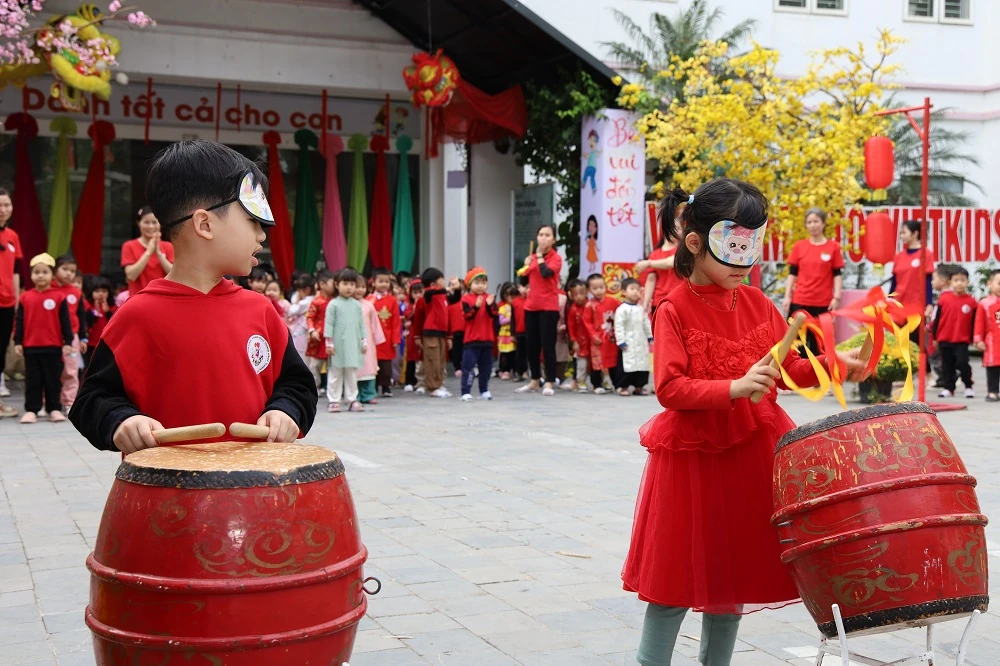Sôi nổi trải nghiệm Tết cổ truyền tại trường học