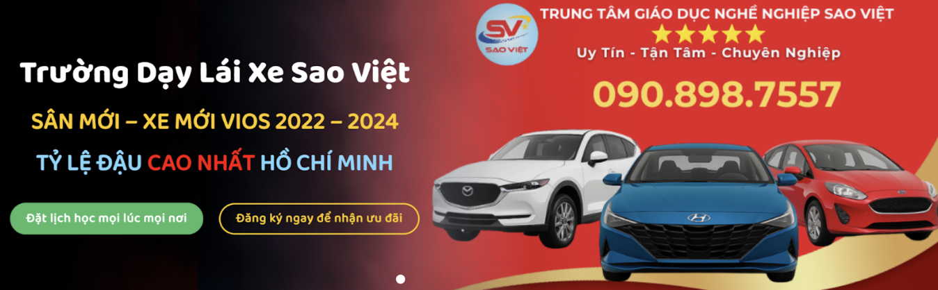 Review trường dạy lái xe Sao Việt: Có nên đăng ký học?