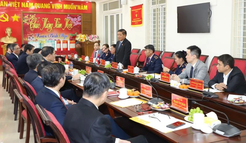 Đoàn đại biểu Ủy ban Kiểm tra - Thanh tra tỉnh Hủa Phăn thăm, chúc tết Ủy ban Kiểm tra Tỉnh ủy và Thanh tra tỉnh Thanh Hóa