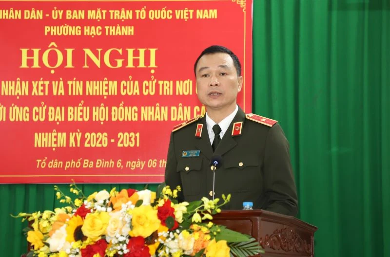 Cử tri tổ dân phố Ba Đình 6 tín nhiệm giới thiệu 6 người ứng cử đại biểu HĐND các cấp