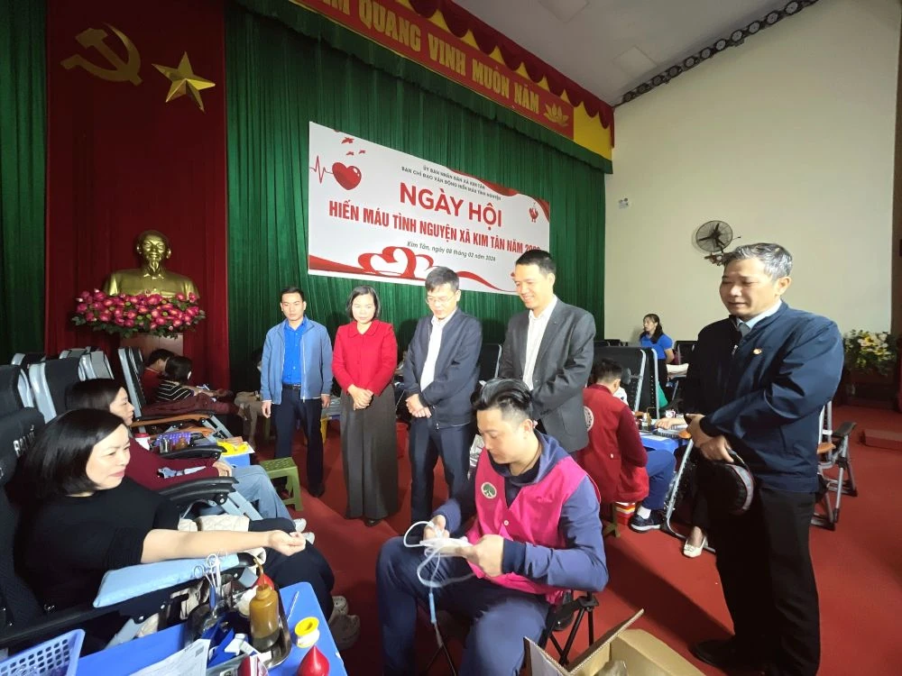 Ấm áp Ngày hội hiến máu tình nguyện tại xã Kim Tân