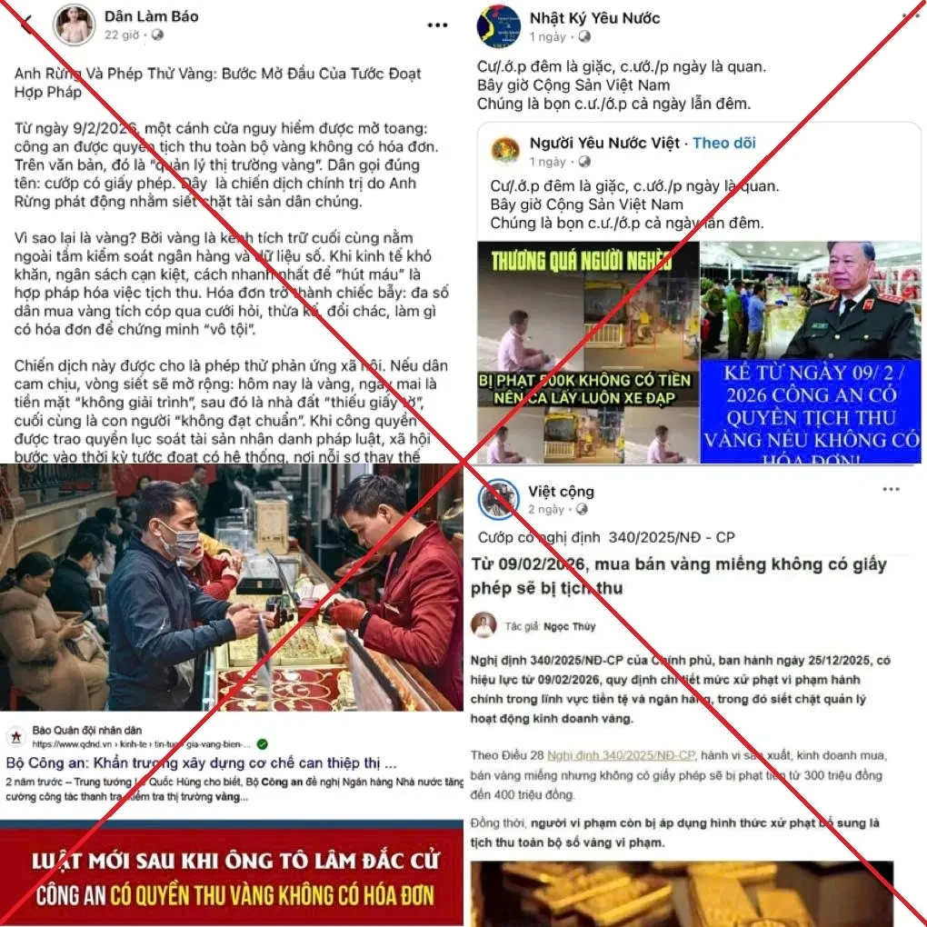 Cảnh giác trước luận điệu xuyên tạc về công tác quản lý thị trường vàng