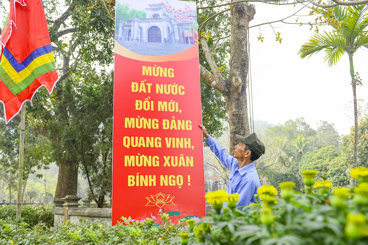 Đền Bà Triệu chỉnh trang cảnh quan, sẵn sàng đón Tết Bính Ngọ