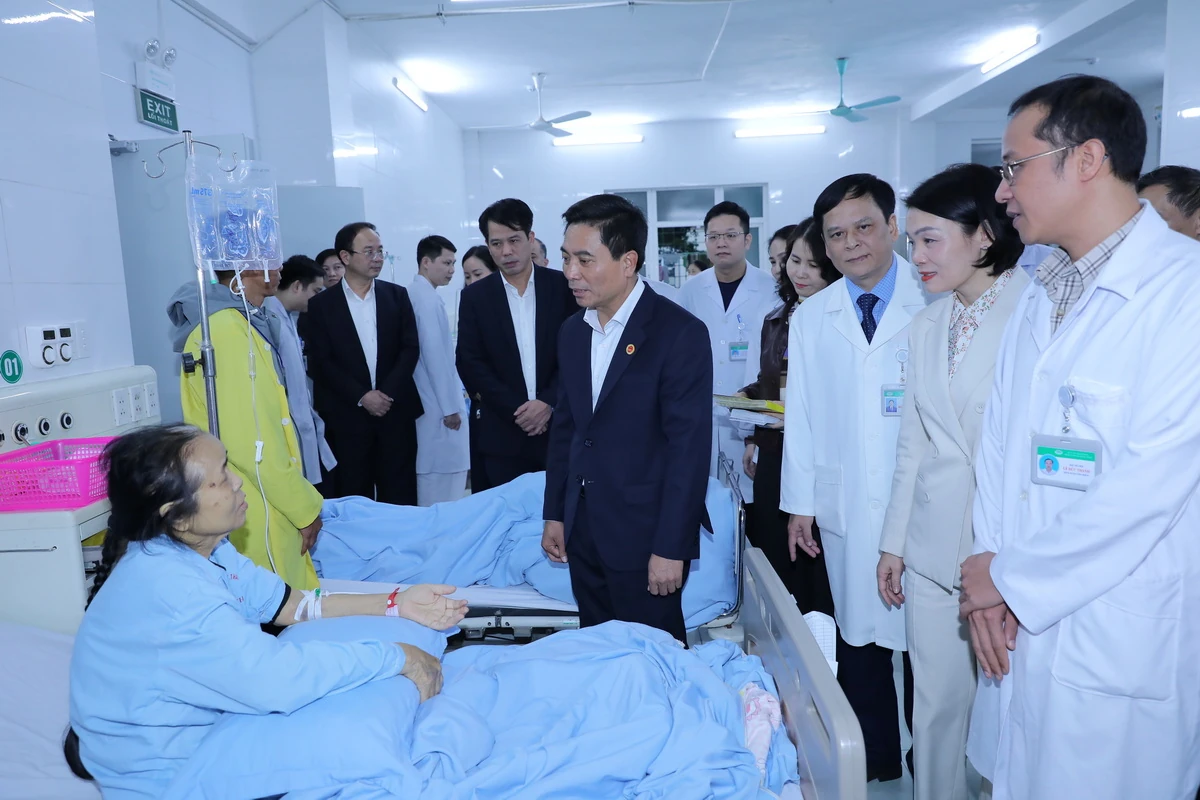 Bí thư Tỉnh ủy Nguyễn Doãn Anh kiểm tra công tác chăm sóc người bệnh dịp Tết Nguyên đán Bính Ngọ