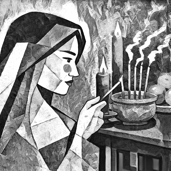 Giữa mùi nén thơm