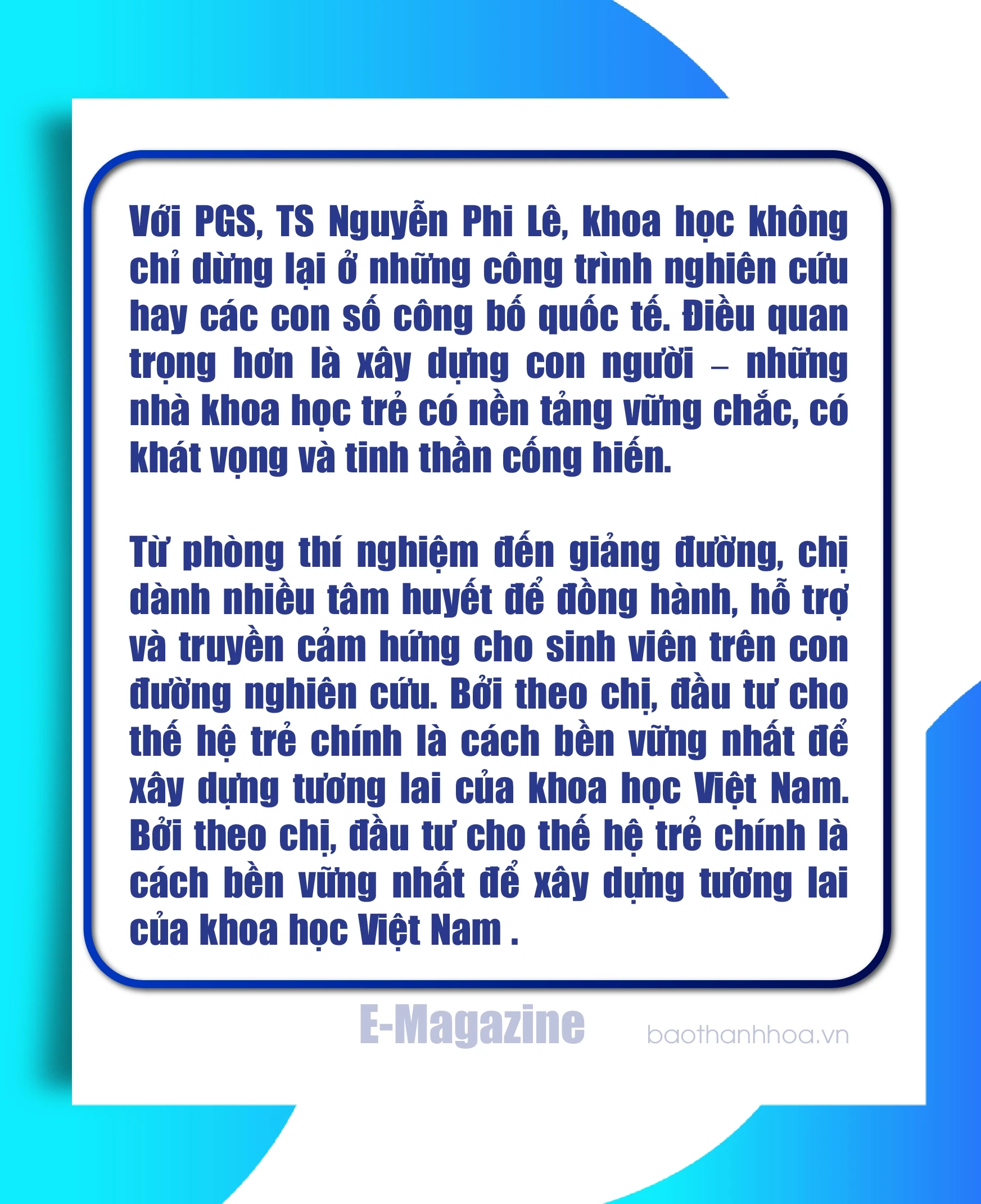 [E-Magazine] Trò chuyện đầu xuân: Từ đất học đến nhà khoa học