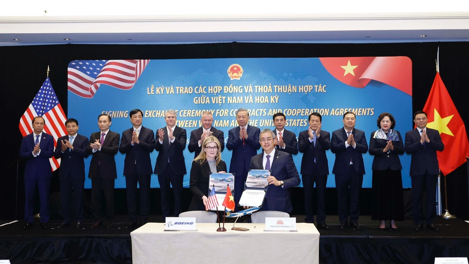 Tổng Bí thư Tô Lâm chứng kiến lễ ký các hợp đồng, thỏa thuận hợp tác của Việt Nam và Hoa Kỳ