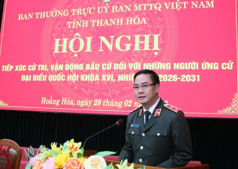 Hội nghị tiếp xúc cử tri, vận động bầu cử với những người ứng cử ĐBQH khóa XVI tại đơn vị bầu cử số 1