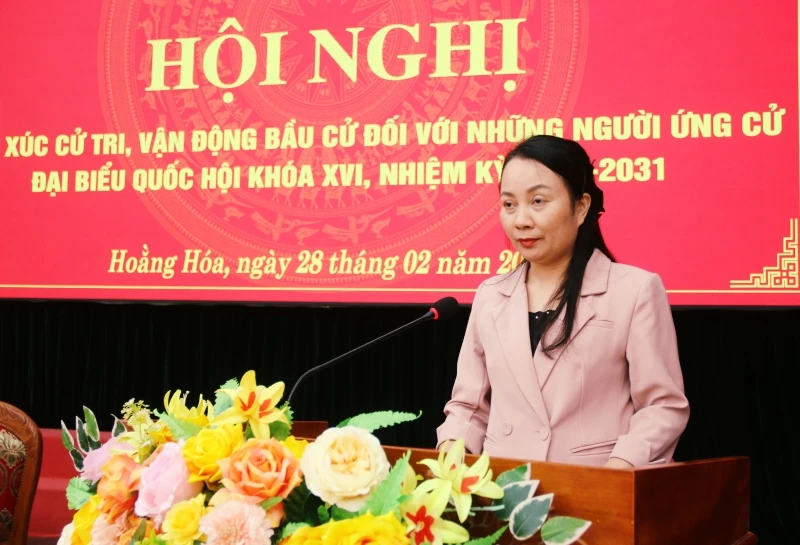 Hội nghị tiếp xúc cử tri, vận động bầu cử với những người ứng cử ĐBQH khóa XVI tại đơn vị bầu cử số 1