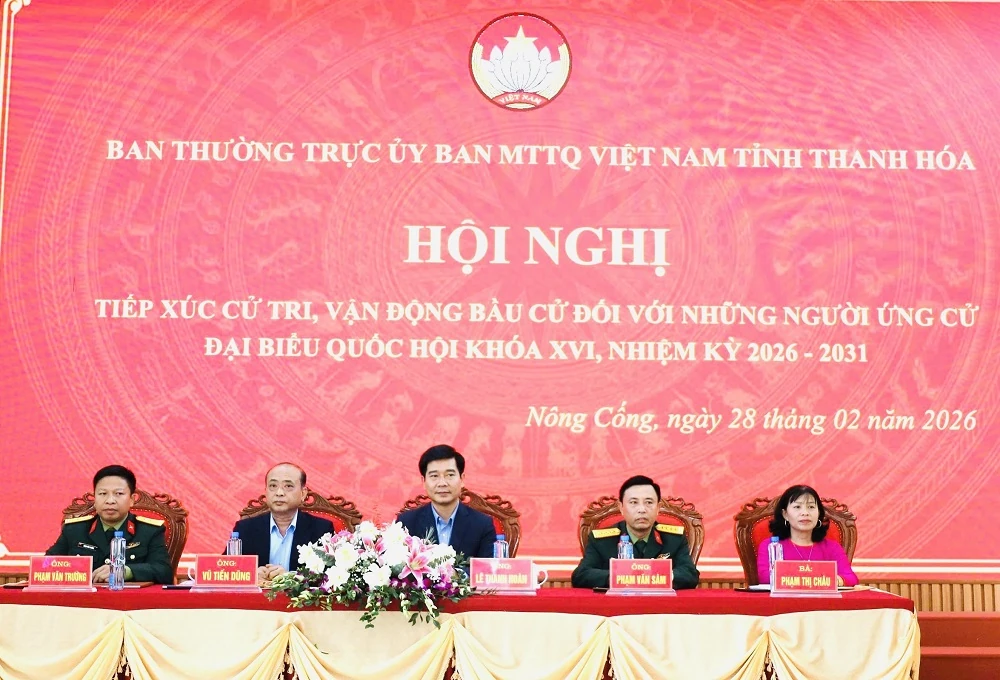 Hội nghị tiếp xúc cử tri, vận động bầu cử với những người ứng cử ĐBQH khóa XVI tại đơn vị bầu cử số 3