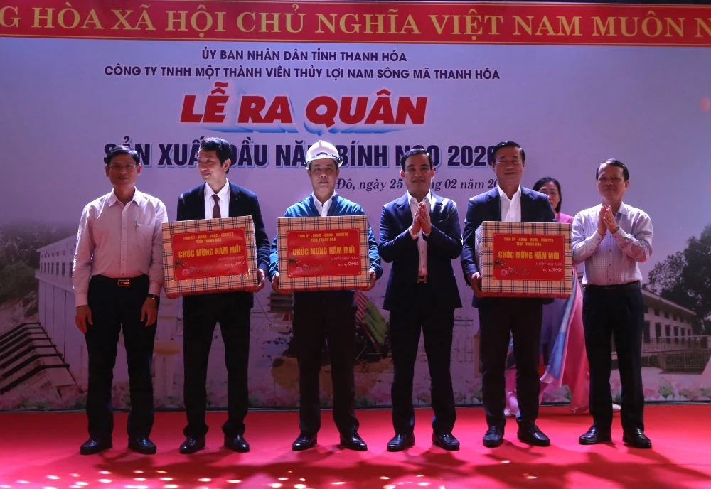 Công ty Thủy lợi Nam Sông Mã Thanh Hóa ra quân sản xuất đầu năm Bính Ngọ