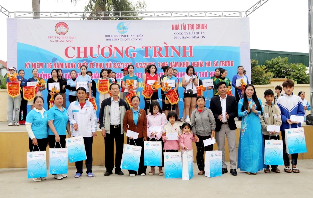 Nhiều hoạt động sôi nổi kỷ niệm ngày Quốc tế phụ nữ 8/3 tại xã Quảng Ninh