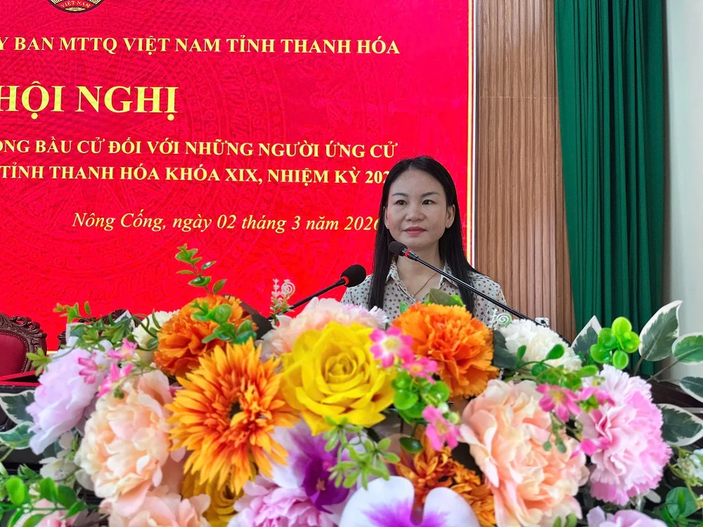Hội nghị tiếp xúc cử tri, vận động bầu cử HĐND tỉnh khóa XIX tại đơn vị bầu cử số 18