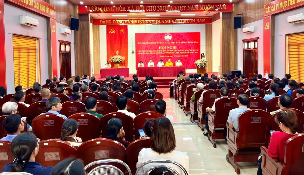 Các ứng cử viên đại biểu HĐND tỉnh tiếp xúc cử tri, vận động bầu cử tại đơn vị bầu cử số 23