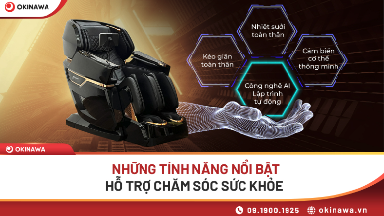 Ghế massage Okinawa – Giải pháp chăm sóc sức khỏe toàn diện cho gia đình xứ Thanh