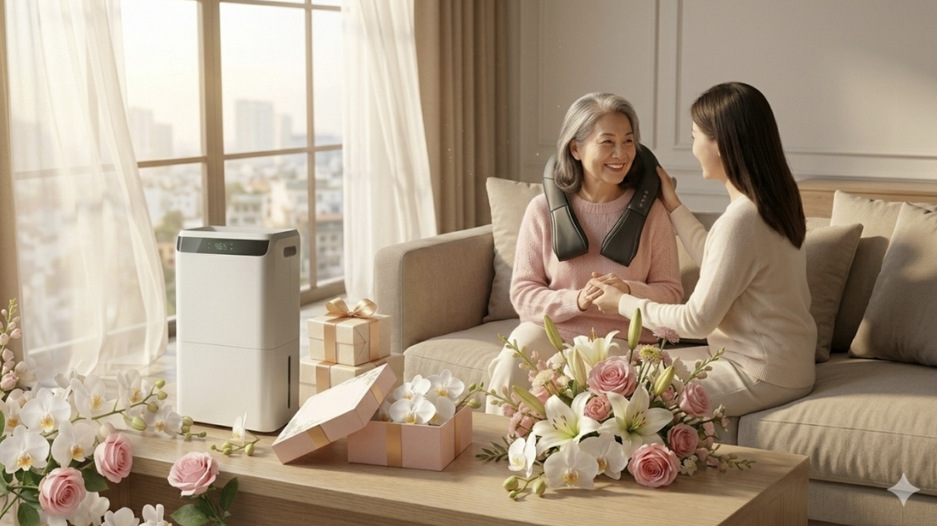 Tặng quà 8/3 cho Mẹ: Những lựa chọn thiết thực chăm sóc sức khỏe