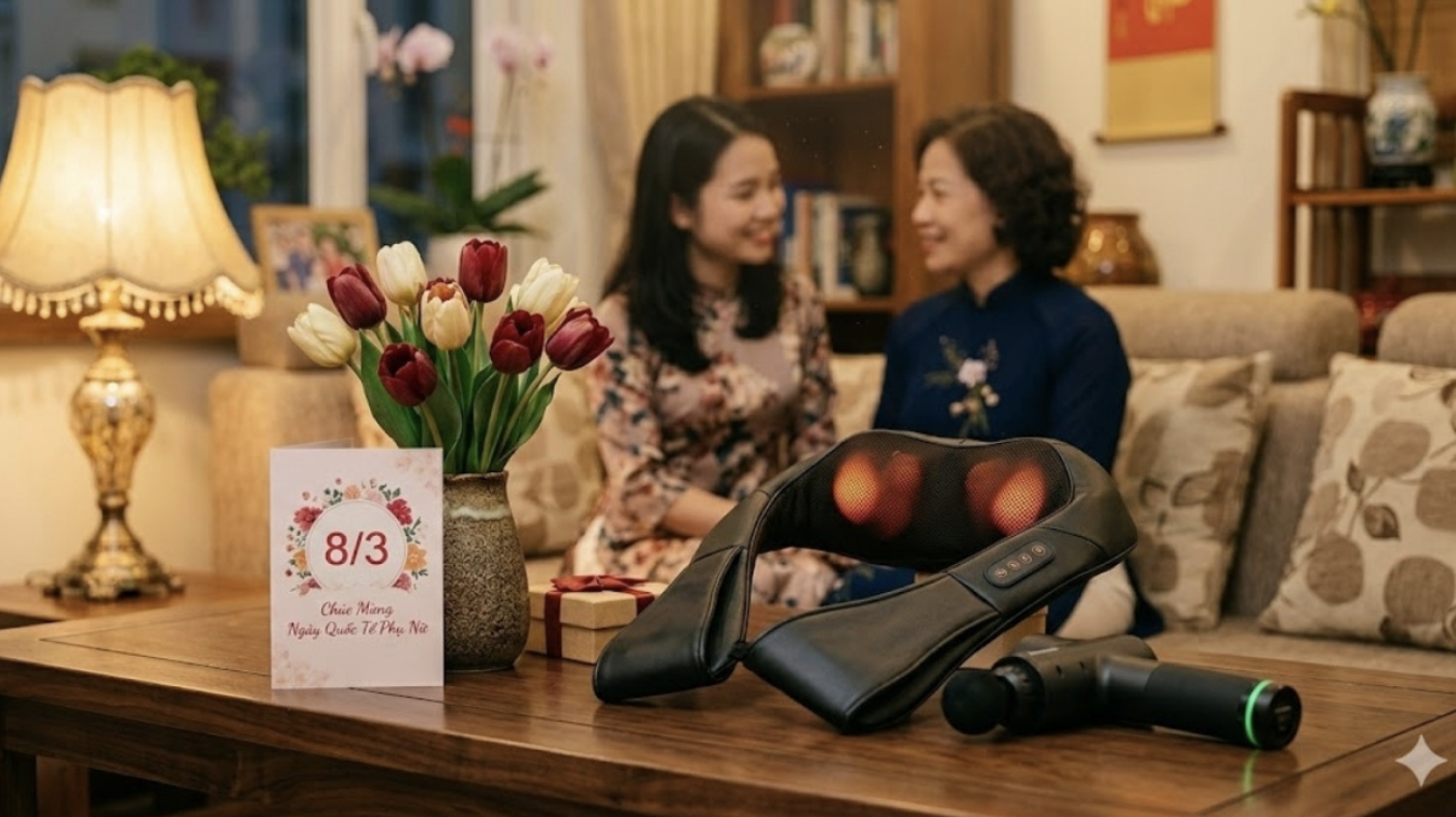 Tặng quà 8/3 cho Mẹ: Những lựa chọn thiết thực chăm sóc sức khỏe