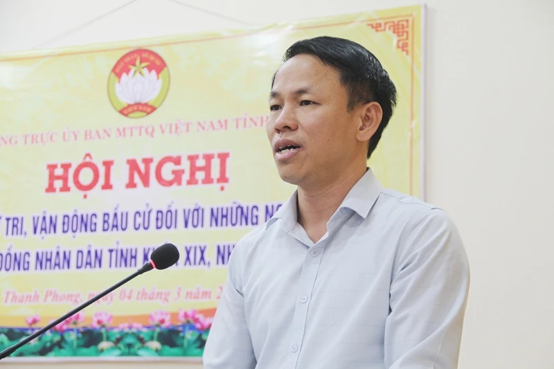 Ứng cử viên HĐND tỉnh tiếp xúc cử tri đơn vị bầu cử số 7