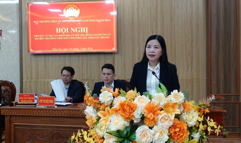 Ứng cử viên đại biểu HĐND tỉnh tiếp xúc cử tri tại đơn vị bầu cử số 20