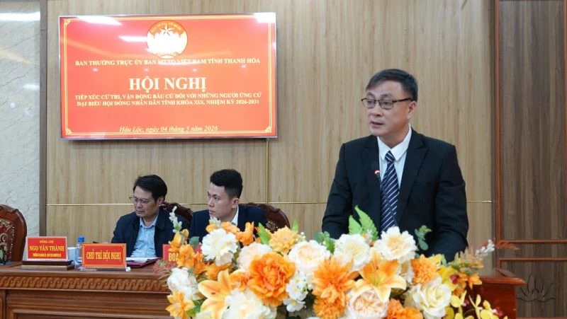 Ứng cử viên đại biểu HĐND tỉnh tiếp xúc cử tri tại đơn vị bầu cử số 20