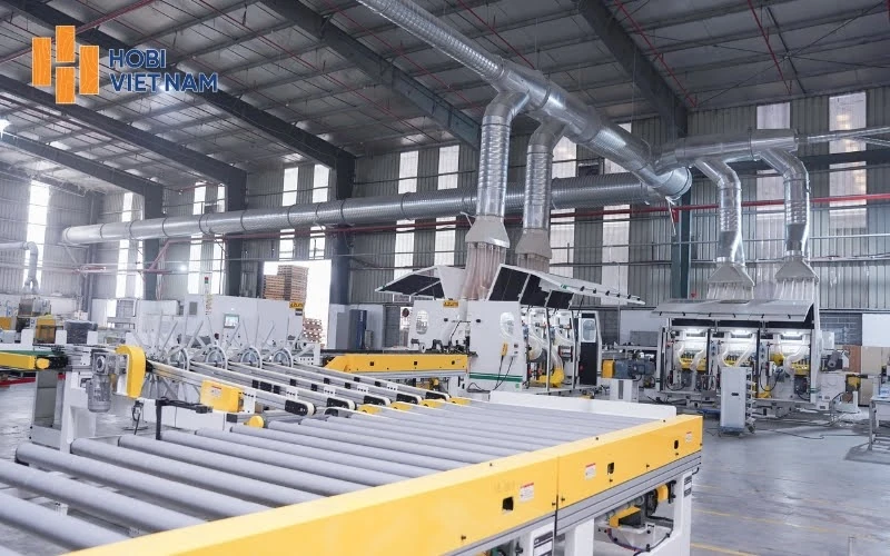 Nhà máy sản xuất sàn gỗ Hobi Việt Nam: Công nghệ hiện đại, đạt chuẩn quốc tế